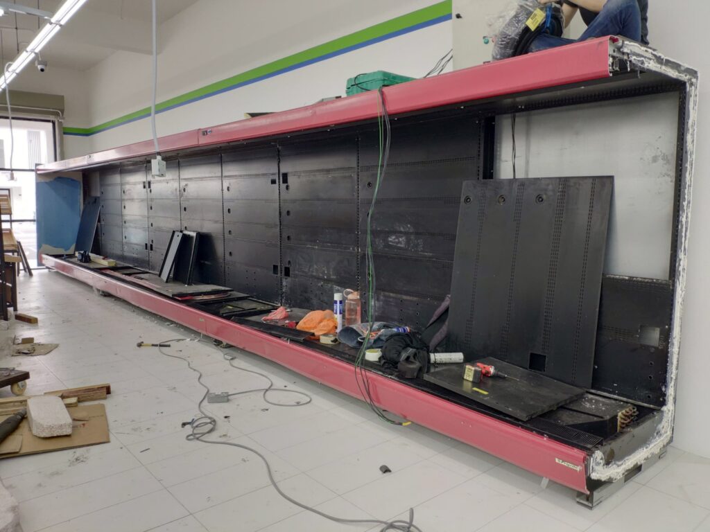 MKM Mart Open Showcase Chiller Installation